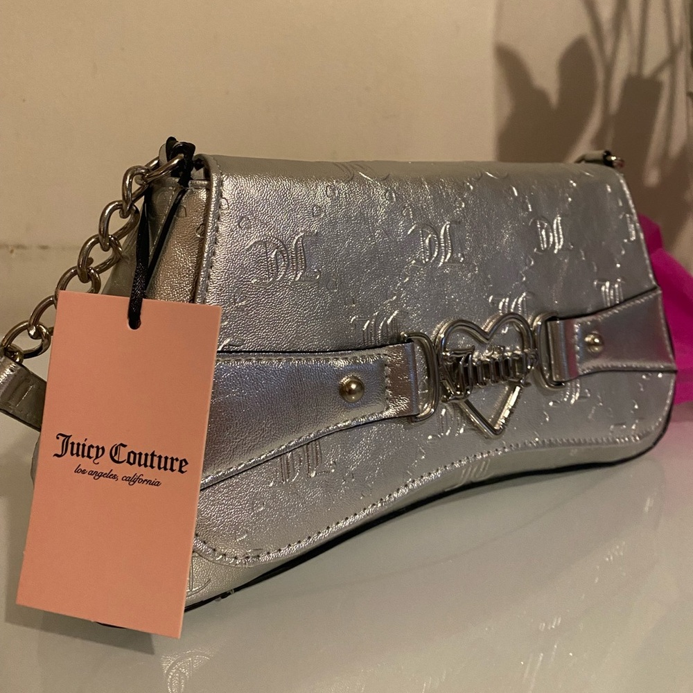 Viral rare Valentines juicy couture silver handbag 🩶